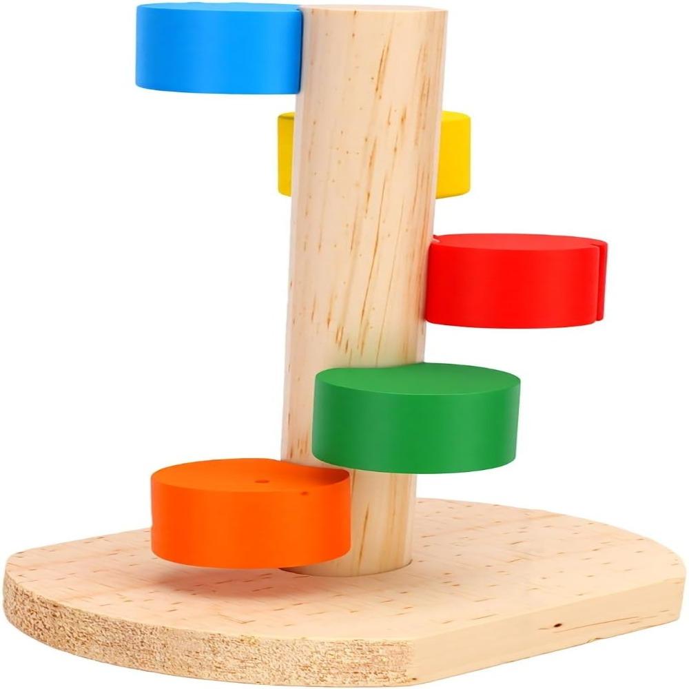 Colorful Small Animal Toy Wood Chew Climbing Toy Cute Pet Climbing Ladder  Cage Enrichment