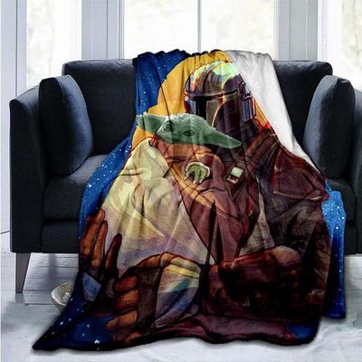 3D Yoda Blanket for Beds Hiking Picnic Thick Quilt Fashionable Bedspread Flannel Throw Blanket