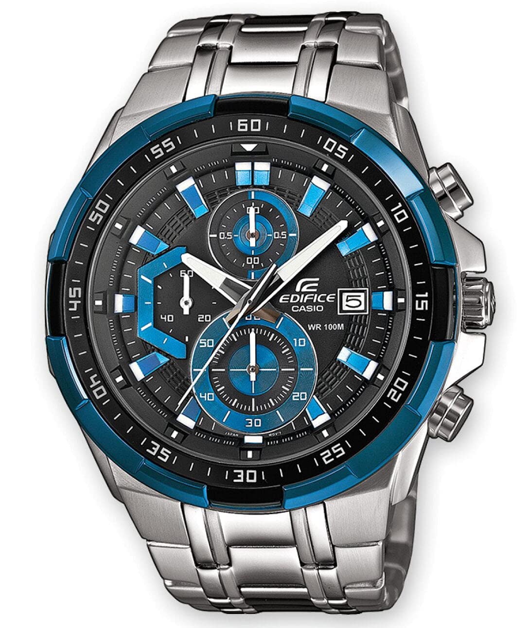 

Кварцевые мужские часы Casio EDIFICE EFR-539D-1A2V Черные/Синие [Импортные]