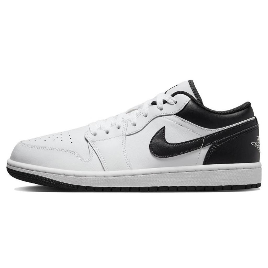 Jordan Air Jordan 1 Slip Resistant Low top Vintage Basketball Shoes Men's Black White 553558-132(Team369-)