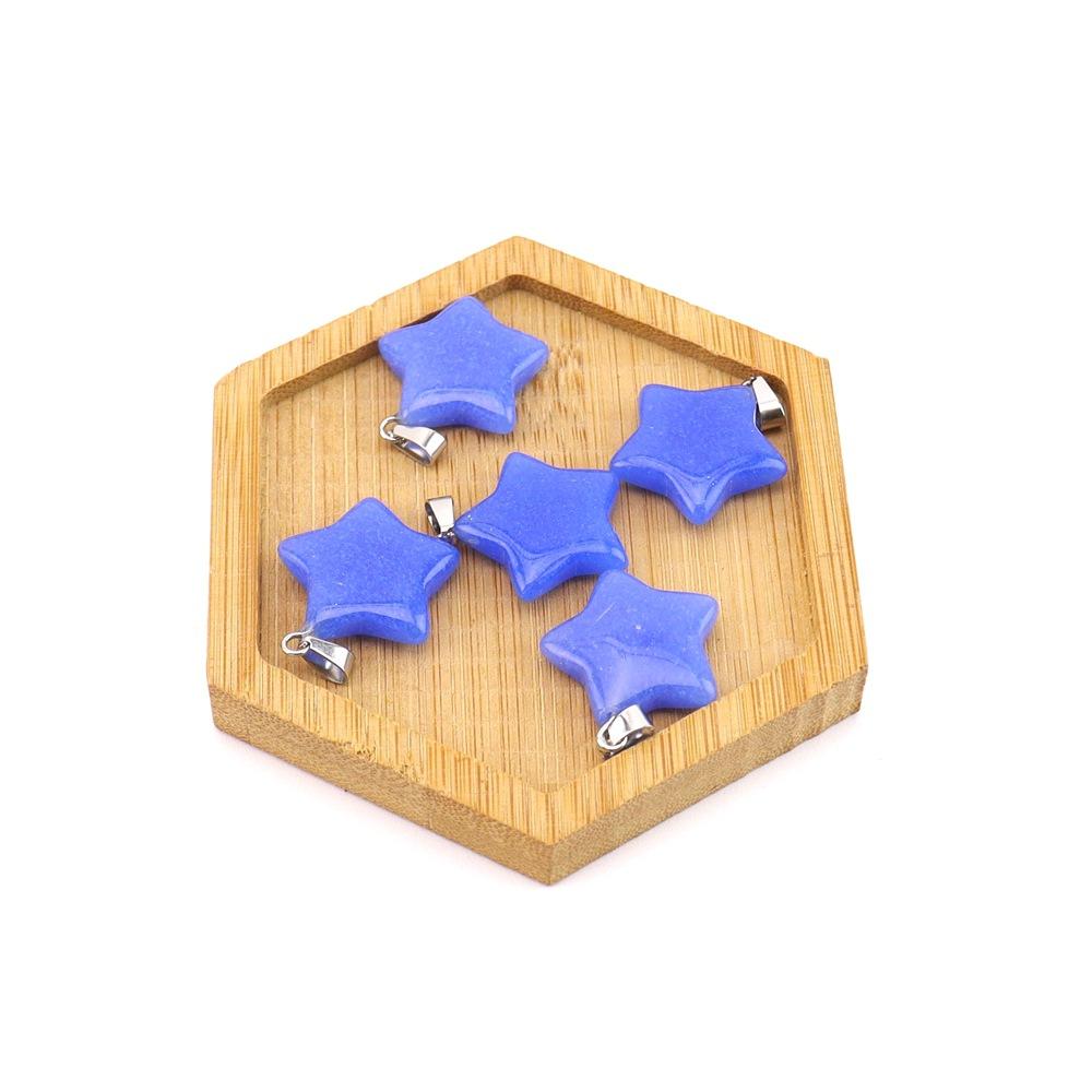 Agate Star Pendant Necklace Jewelry Powder Crystal Necklace Fashion Valentine'S Day Gift 20 * 6