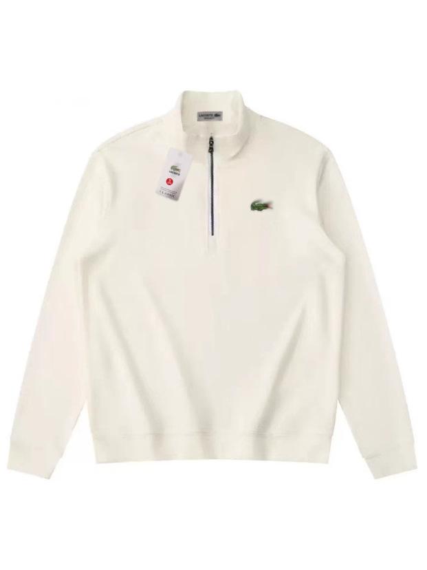 Felpa con cappuccio unisex in spugna con mezza zip ricamata e colletto alto