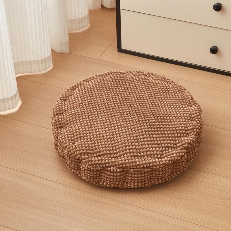 Solid Color Round Thicken Chair Pad Soft Slowly Rebound Tatami Office Cushion for Office Bedroom Home Floor Decor Cojines Sof 40x40cm кофейный 2640₽