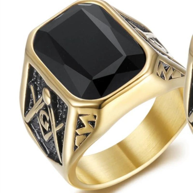 New Male Iron Knights Templar Cross Silver Color Band 316L Stainless Steel Ring Vintage Mason Jewelry Rings for Men