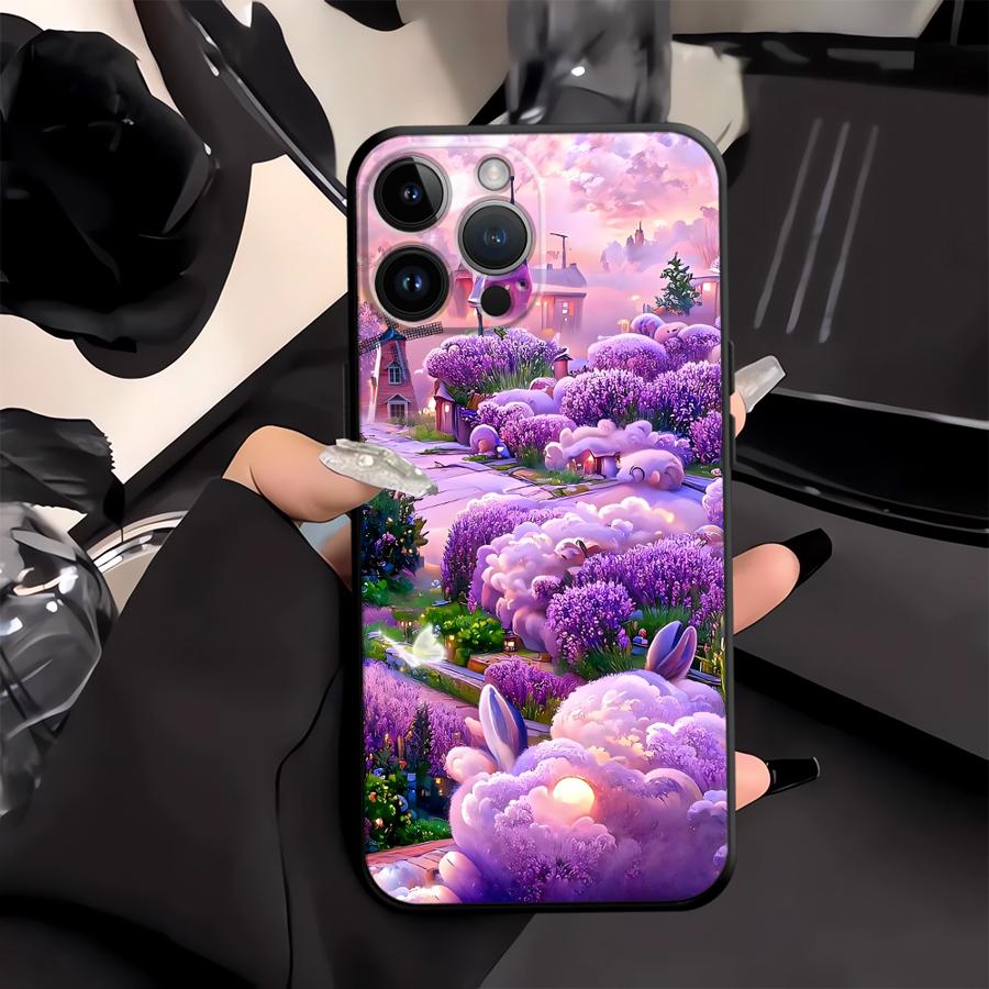

Чехол для телефона Funda для Apple IPhone 17 Pro Max 15 Pro 7 8 13 XR XS MAX 11 Air 16 14 12 Лавандовый Сад iPhone 12