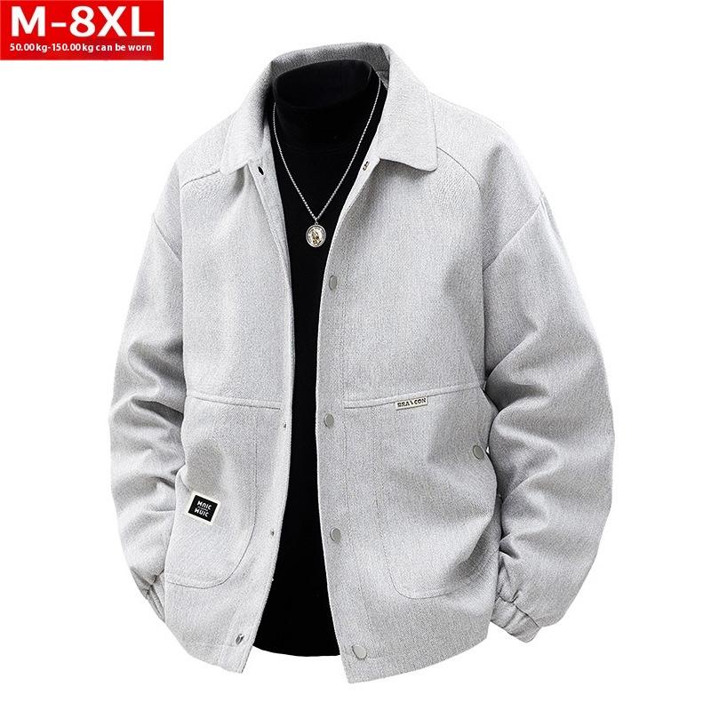 Gemütlich Einkuscheln Einfache Jacke mit quadratischem Kragen Übergewichtige Männer Übergröße Locker Lässig Taschenmantel