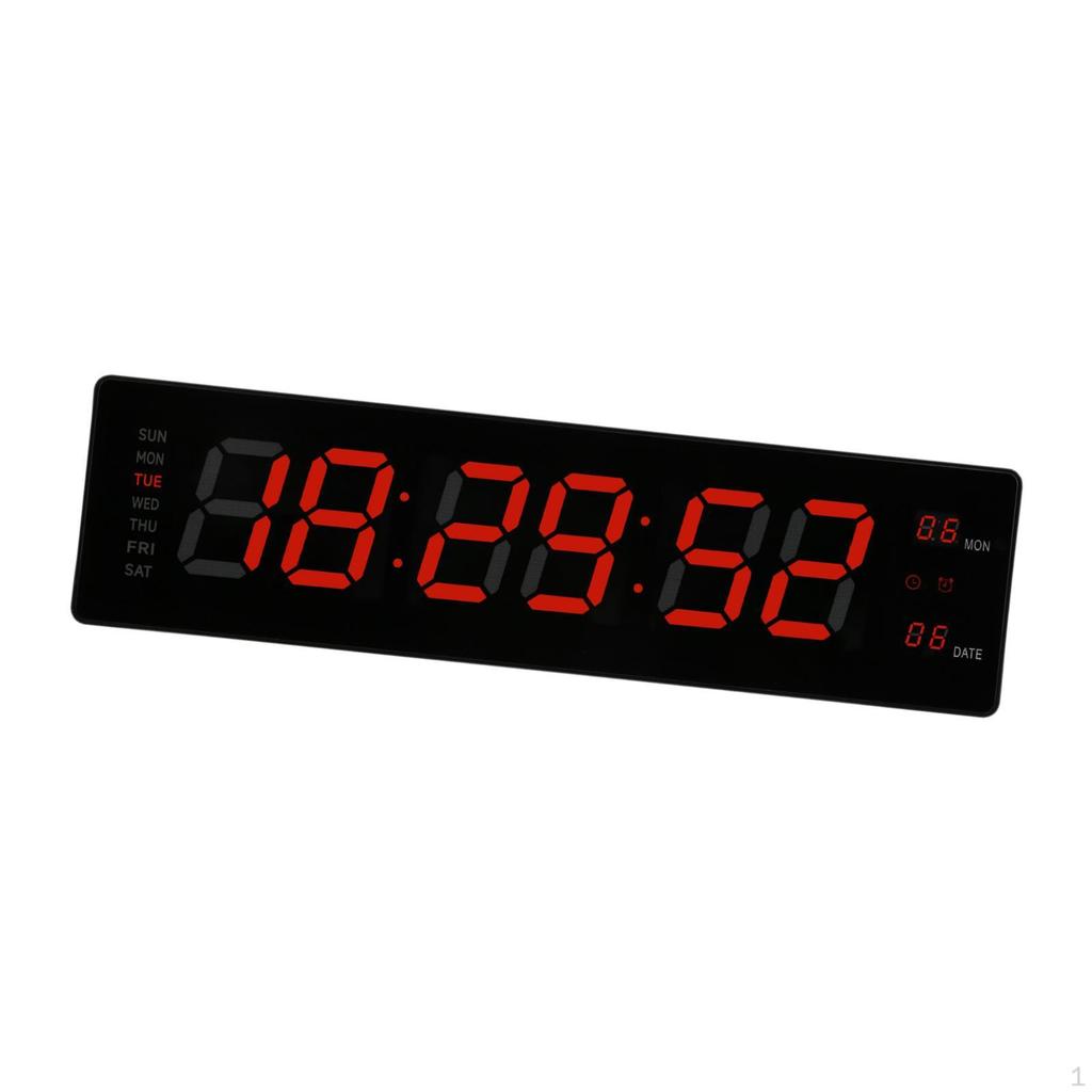 Contemporary LED Wall Clock with Large Digital Display for Stylish Home Decor