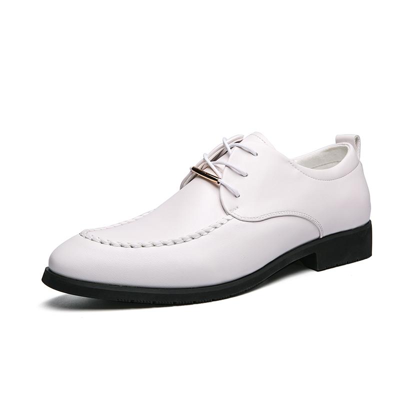 

Классические новые мужские туфли из натуральной кожи, деловые туфли на шнуровке, повседневная офисная обувь, мужские туфли под костюм, высококачественные туфли для вечеринок 45 белый