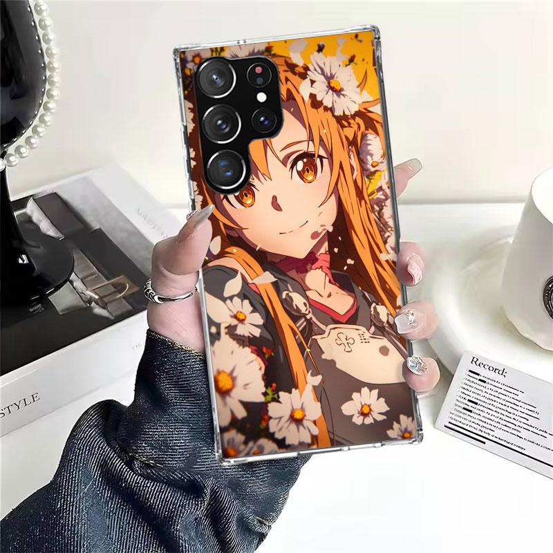 Anime Sword Art Online SAO Soft Phone Case For Samsung Galaxy S22 S23 S24 S25 Edge S26 Ultra S20 FE S21 Plus + Fundas Coque Gala