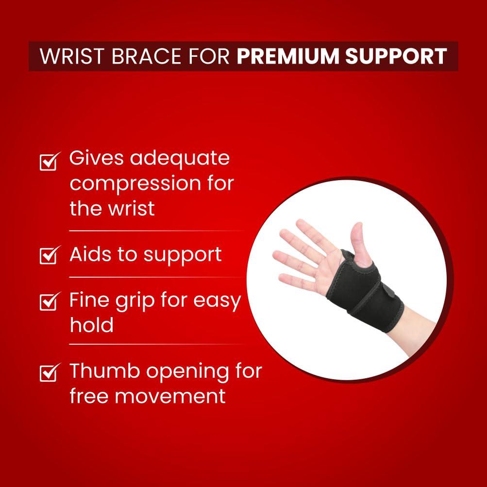 Dr.Ortho Wrist Brace With Thumb,Wrist Hand Brace For Men & Women, Wrist Support | Support for Pain Relief & Stabilization | Lightweight Wrist Sup