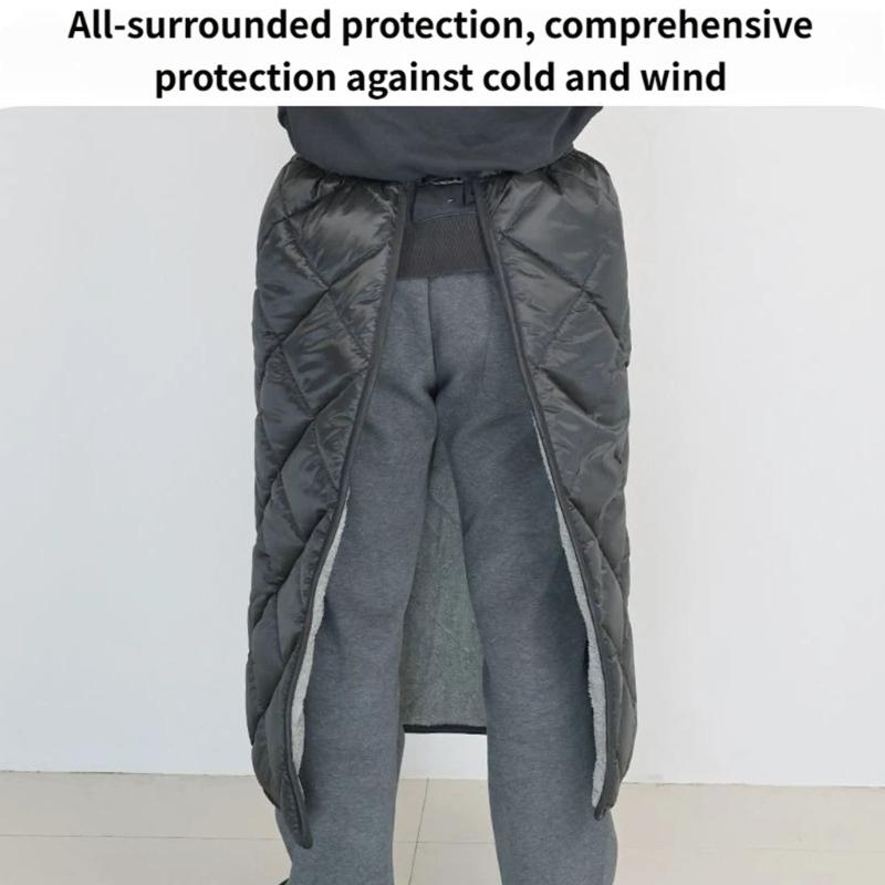 Heated Insulated Polyester Fabric Leg Cover for Motorcycle Waterproof Design Windproof Apron Commuters Gear Quick Install