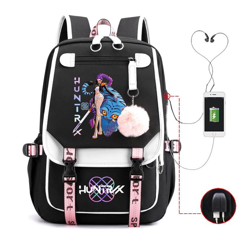 College Style Animation Cartoon Student Schoolbag Junior High School Multi-Functional Large Capacity Leisure Backpack