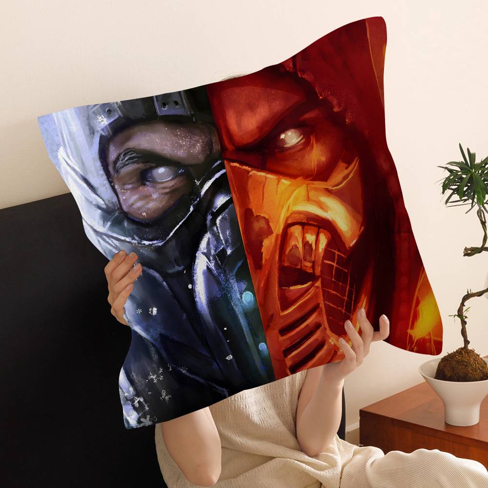 MMortal Kombat Pillow Cover for Bedroom Room and Living Room Sofa Decorative Cushion Cover