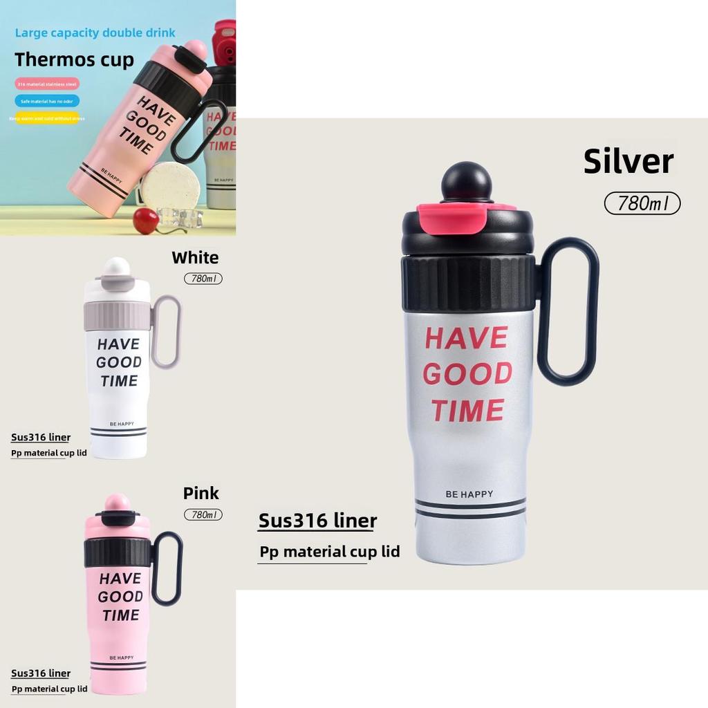 Flower Language Double Drink Insulated Bottle With Vacuum Technology For Office And Travel