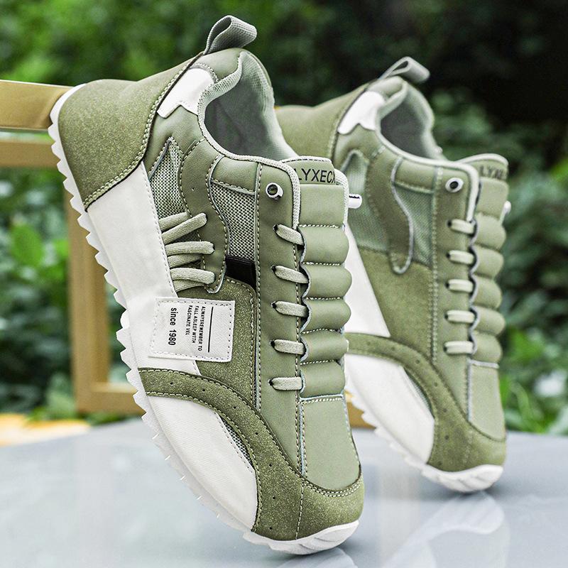 

Мужские кроссовки весна осень мода дышащие кроссовки для бега на открытом воздухе нескользящие кроссовки для спортзала баскетбол теннис спортивные 2025 новые 44 зелёный