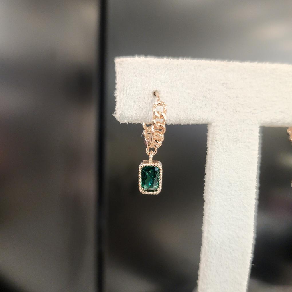 ARTRIA Ruby Simple E One-Touch Mini Me Square Earrings JTOERIN0010EMF