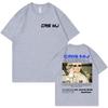 Singer Cris Mj Double Sided Print Tshirt Men Women Clothing Fashion Hip Hop Tshirts Summer Casual Loose Short Sleeve T Shirt