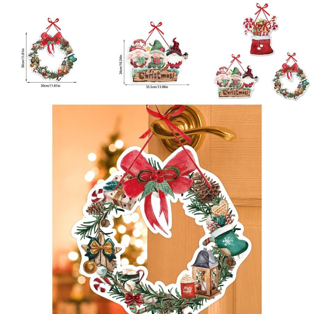 Vánoční akce Papírové dveřní věnce Pro výzdobu místa konání večírku a vytvoření sváteční atmosféry