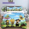 Maya the Bee  Pattern Bedding Quilt Set  Home Decoration  Gift (1 * Duvet Cover + 2 * Pillowcase  Without Core)