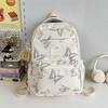 Japanese Ins Style Butterfly Backpack Female Junior High School Girl Student Schoolbag Large Capacity Traveling Light