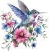 QT2099#15cm Vibrant Hummingbird Vinyl Car Decals for Windows, Bumper, Exterior Decorative Accessories, Blocking Scratches Stickers