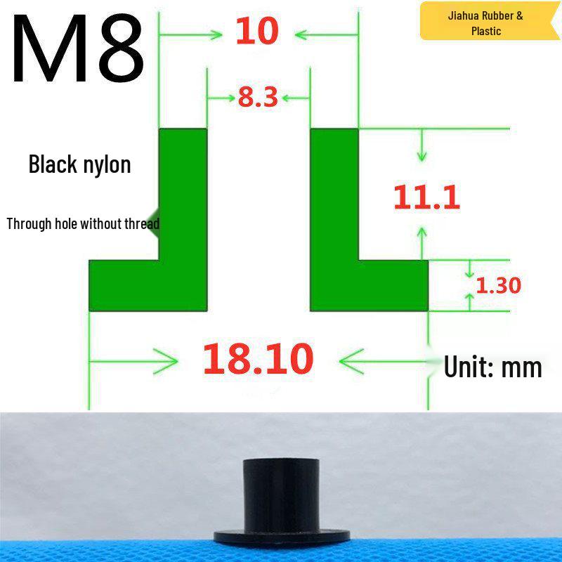 T-förmige Nylon-Dichtungsscheibe M3-M35 Gewinde Isolierabstandshalter