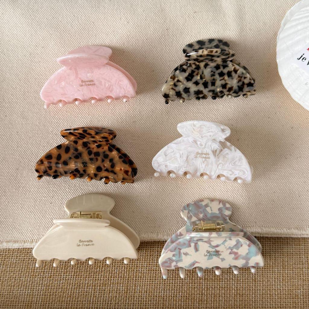 Exquisite Korean Acetate Hair Clip - Small Claw for Back of Head, Half-Up Style