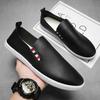 Fashion Split Leather Men Casual Shoes Slip-on Handmade Loafers Outdoor Fashion Driving Footwear Comfortable Male Leisure Walk Moccasins