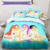 Sunshine Friends Design Bed Bedding Set 1 Duvet Cover + 2 Pillowcases Soft Breathable Household Bed Linens