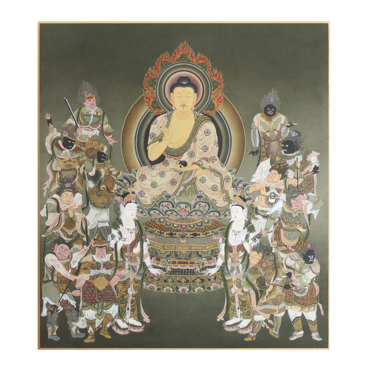 

Хотокудо Буддийская живопись цветная бумага Якуси Нёрай Двенадцать Небесных Генералов