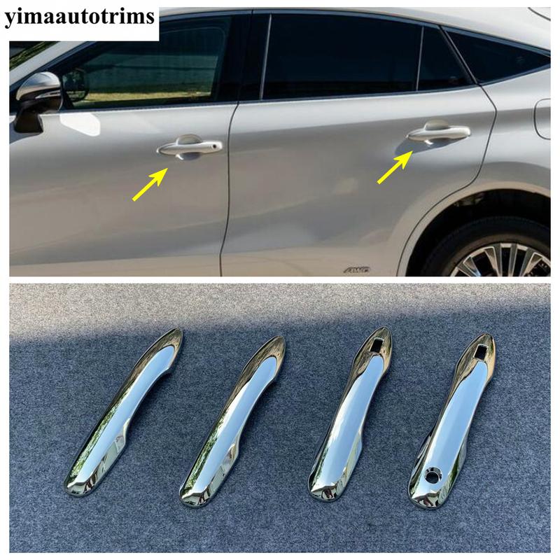 For Toyota Venza / Harrier  - 2024 Car Door Handle Decoration Protective Cover Trim Auto ABS Chrome Accessories Exterior