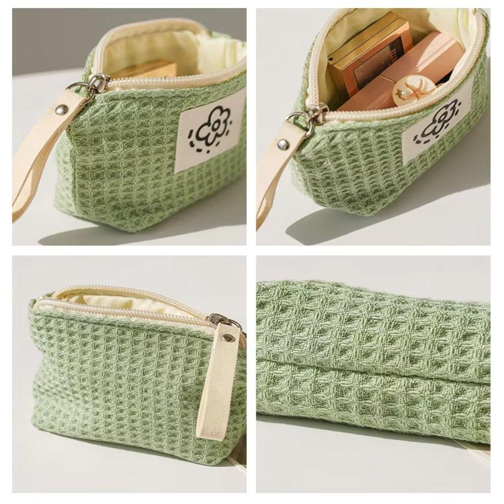 Zipper Small Coin Purse Polyester Lipstick Headphones Key Storage Bag New Mini Makeup Bag