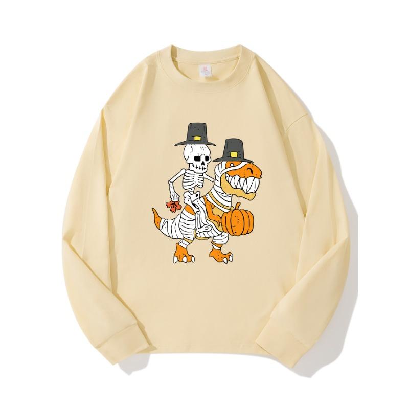 

Осенняя одежда Bandaged Dragon с длинными рукавами из чистого хлопка, новый мужской и женский топ, весенний внутренний слой, базовая рубашка, футболка с круглым вырезом и длинными рукавами XXL бежевый