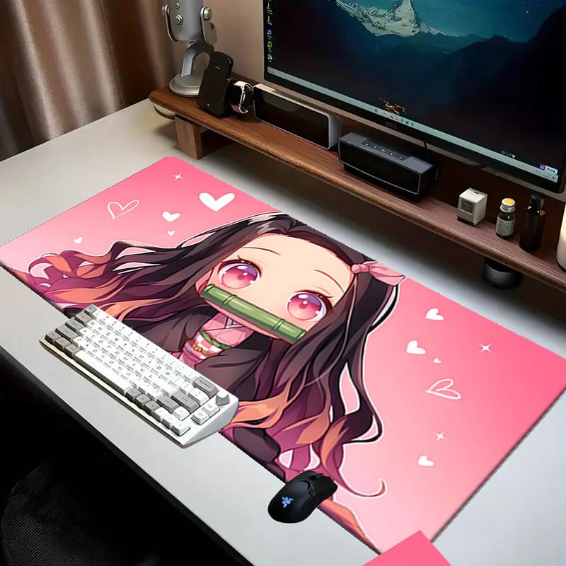 Nightmare Nezuko Slayer Mouse pad Office Desk Mat, Gaming Mouse Pad Mousepad, keyboard pad,Heavy-Duty Non-Slip Rubber Backing, Gift