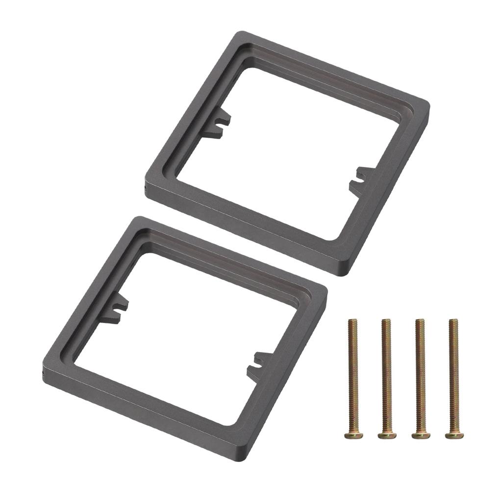 2pc Single Socket Spacer Square Spacer 10mm Square Spacer Frame Grey Box Plate Single Socket Light Switch Spacer For Living Room