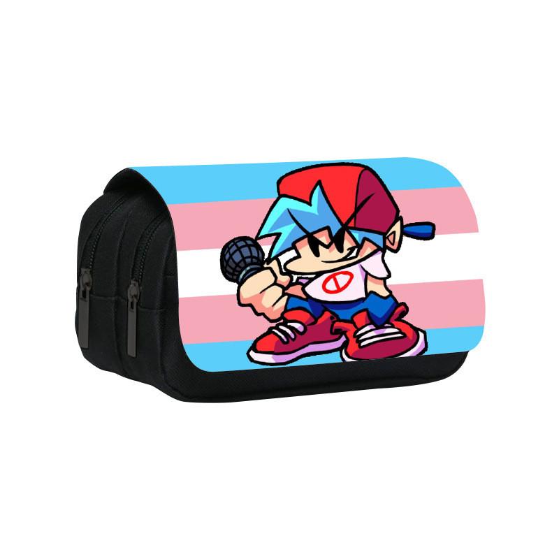 Friday Night Funkin Pencil Case With Nylon Material And Spacious Storage For Students