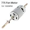 RS775 DC Motor 12V 3000RPM Dual Output Shaft 775 Fan Motor Replacement 220V AC for Electric Fan