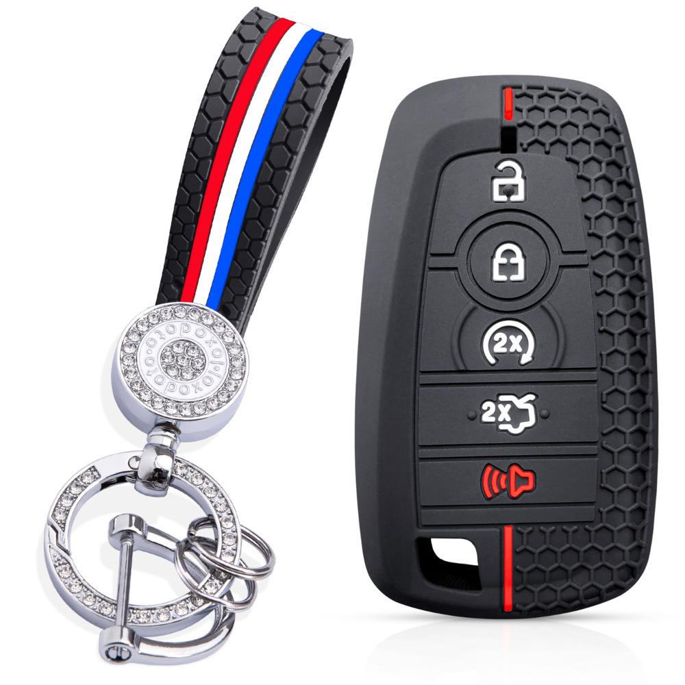 for Ford Explorer Fusion Ecosport mustang 2020 keyshell keyset, silicone Car keyring, Key Case protector 5btns