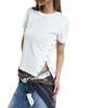 AAKAM Snap Gothic Half Top (White)