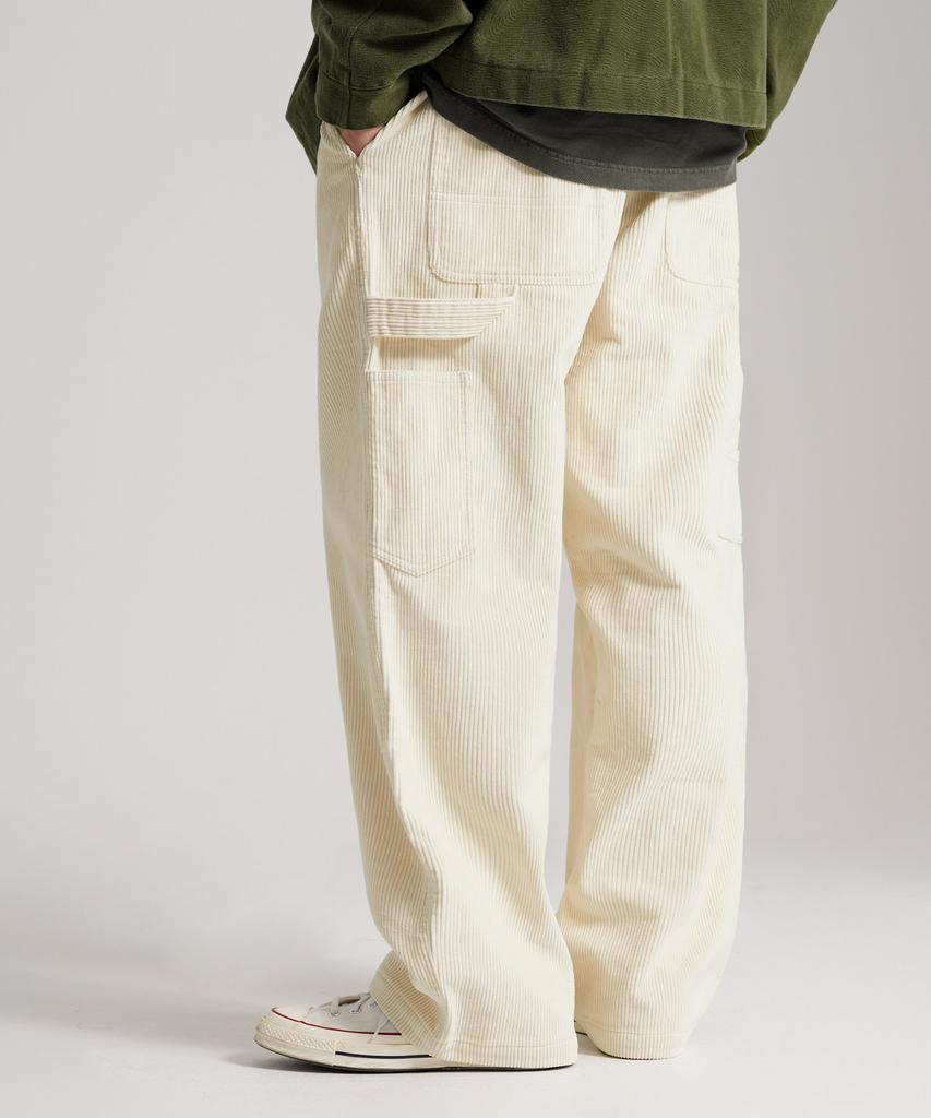 PERSTEP Timber Corduroy Carpenter Pants Cream Julp4656