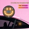 Smiley Face Triangle Solar Neon LED Light for Car Interior Atmosphere – Six Colors