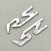 3D Metal RS Logo Car Rear Trunk Front Grille Emblem Badge Sticker Decal for Renault Megane Laguna Duster Captur Fluence Espace Y5