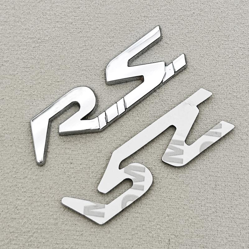 3D Metal RS Logo Car Rear Trunk Front Grille Emblem Badge Sticker Decal for Renault Megane Laguna Duster Captur Fluence Espace Y5