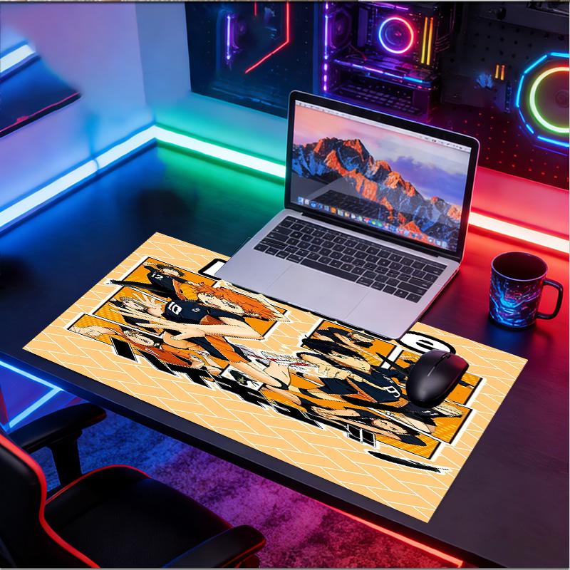 Custom Name Personalized Haikyu Pattern Mousepad, Laptop PC Desk Mat, Decorative Desk Mat for Home Keyboard Pad Gift