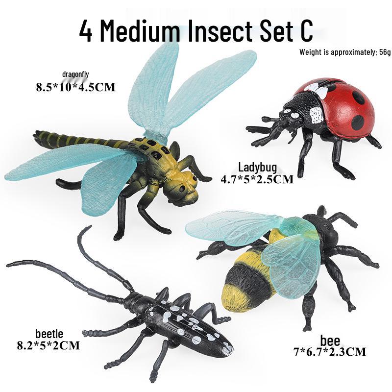 Mini Insect Model Set: Ant, Butterfly, Stag Beetle & Scorpion Toy for Kids