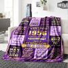 Vintage Celebration Blanket Personalized Name Soft Warm And Versatile For Sofa Bed Office And Travel Machine Washable Comfortable In All Seasons Best