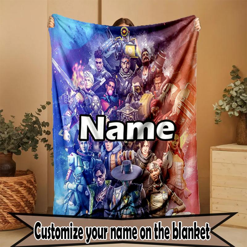 Custom Name Personalized Apex Legends Print Blanket, Home Decor, Bedroom, Sofa, Camping, Couch, Gifts for Birthday Christmas