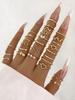 28pcs Fashion Ring Set for Women Heart Shaped Design Geometric Bohemian Element Accent Ring Daily Wear Dating Party Jewelry 2026