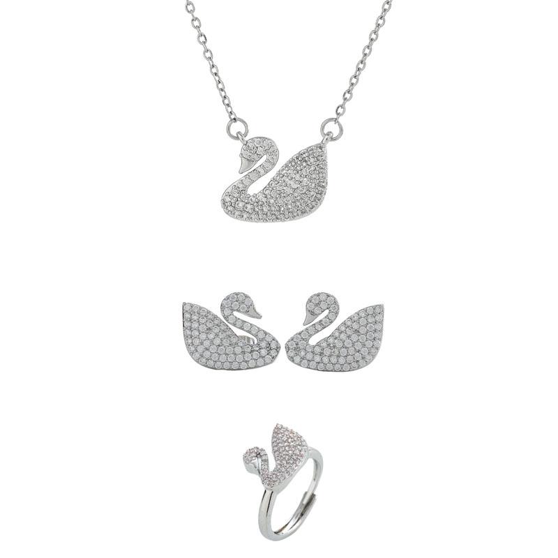 

Роскошные ювелирные изделия для невесты, арабские подвески Love Swan, ожерелья, серьги, браслеты, наборы, вечеринка, индийские свадебные подарки