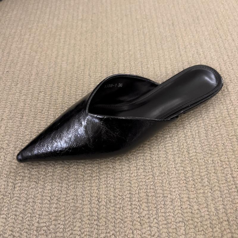 

Модные новые весенне-осенние туфли-слипоны с кошачьим каблуком, женские туфли с острым носком и мелким вырезом, нескользящие, износостойкие шлепанцы 35 серебряный